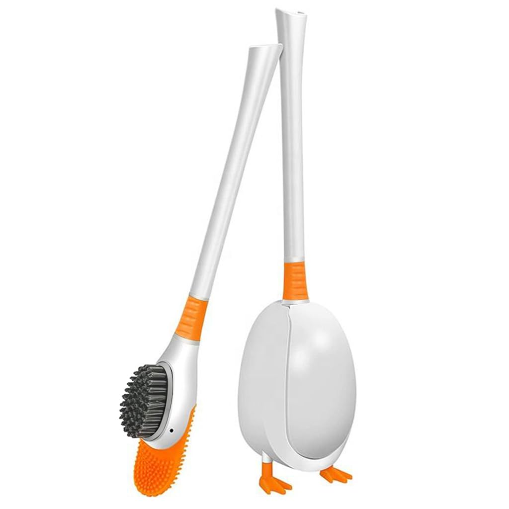 HASTHIP Diving Duck Toilet Brush, Silicone Bathroom Toilet Brush and Bracket Set, Silicone Scrubbers Brush Head Toilet Cleaning Scrubber, Soft and Cute Silicone Wall Toilet Accessories HASTHIP Diving Duck Toilet Brush, Silicone Bathroom Toilet Brush and Bracket Set, Silicone Scrubbers Brush Head Toilet Cleaning Scrubber, Soft and Cute Silicone Wall Toilet Accessories